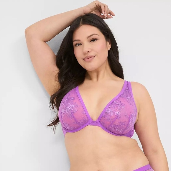 Cacique Other - Cacique Lace Underwire Bra in Vibrant Purple